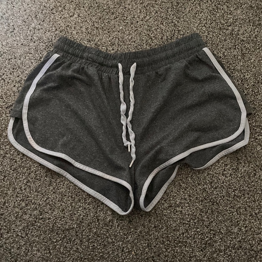 Grey and white shorts